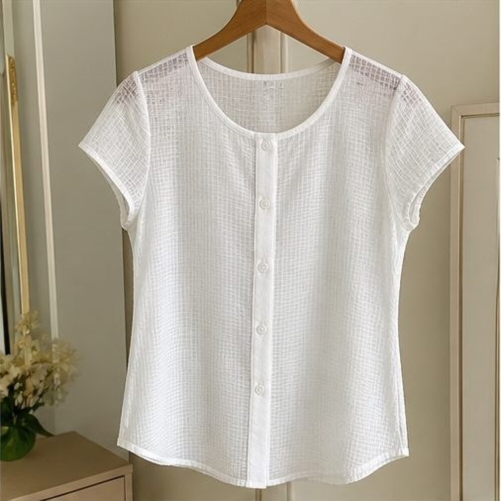 White Lace Trim Top
